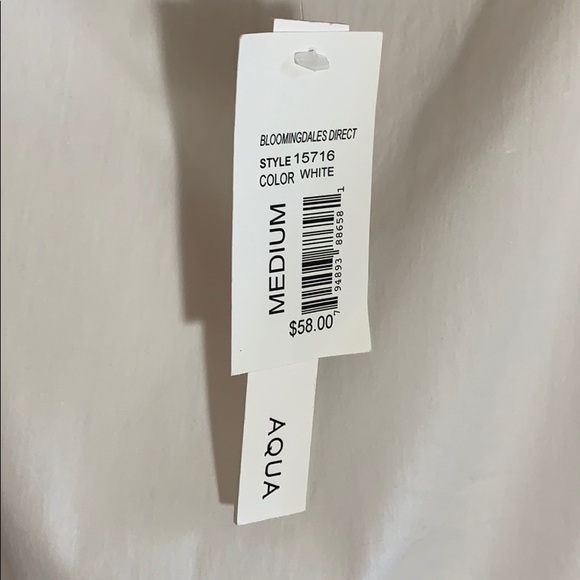 Aqua Off-the-Shoulder White Blouse - Picture 5 of 5